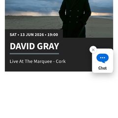 DAVID GRAY Live At The Marquee - Cork June 13
