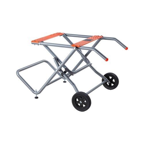 Portable Table Saw Stand, 159 kg/350 lbs Load Capacity, Rolling Foldable Table Saw Table with 203 mm/8 inches Rubber Wheels, Heavy Duty Construction
