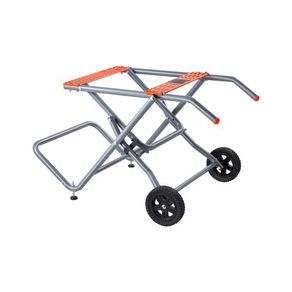 Portable Table Saw Stand, 159 kg/350 lbs Load Capacity, Rolling Foldable Table Saw Table with 203 mm/8 inches Rubber Wheels, Heavy Duty Construction