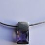 Vintage Amethyst and Sterling Silver 925 Cocktail Pendant 16" Chain - 10,5g Image 6