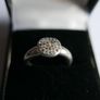 Vintage Genuine Fossil Sterling Silver 925 hallmarked Pave Round Ring size P - 3,3g Image 2