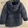 Kids Jacket Girls Winter Coat Age 6-7 Blue Polka Dot Puffer Warm Coat Jacket Girl Ana Navy Image 8