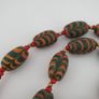 Antique Venetian Style Feather Desgin & Venetian WhiteHeart Glass Beads Necklace Image 5