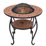 Mosaic Fire Pit Table Terracotta 68 cm Ceramic Image 2