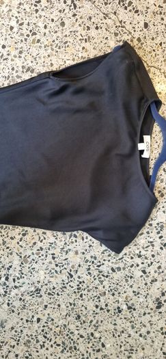 COS black satin bias cut dress