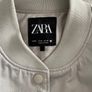 Zara Pistachio Cropped Bomber Jacket - Size M Image 3