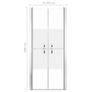 Shower Door Half Frosted ESG 76x190 cm Image 4