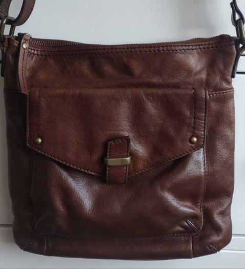M&S Collection Genuine Leather Crossbody  Dark Tan