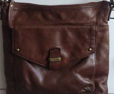 M&S Collection Genuine Leather Crossbody  Dark Tan