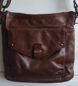 M&S Collection Genuine Leather Crossbody  Dark Tan