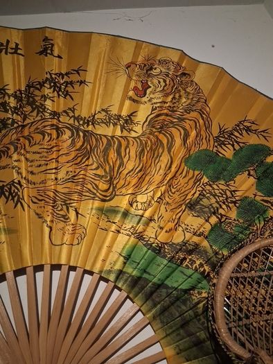 gigantic Mid-century Tiger Fan