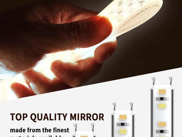 800 x 500mm Backlit LED Illuminated Bathroom Mirror with Light Sensor + Demister (FREE POSTAGE)