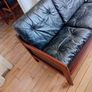 mid century solid teak dyrlund 7820 sofa Image 5