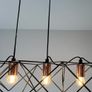 Black and copper pendant light ceiling cage kitchen Island Image 2