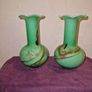 Vintage matching pair of glass vases Image 2
