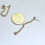 Vintage 9ct Gold Rope Drop Earrings Italy Dublin Import Hallmarked 0.88g Image 3