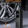 Tyre Inflator Air Compressor, Rechargeable Air Compressor with Pressure Gauge, Electric Bike Pump Battery 150PSI, Portable Car Tyre Pump with LED for Car Bicycle Motorbike Ball Image 2