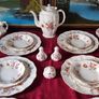 54 Piece Royal Crown Derby English Bone China Derby Posies Pattern Dinner, Tea And Coffee Service For 6 Person Setting Made In England Image 4