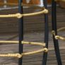 2-Piece Garden Tables Balcony Tables, Boho Style, Weather Resistant, Black + Khaki Image 4