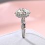 Vintage Style Crystal Silver Ring Image 3