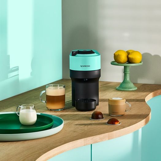 Nespresso Vertuo Pop - Aqua Mint - Tiffany Blue Smart Pod Coffee Machine