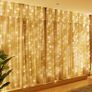300 LED Curtain Lights, USB Window Lights, 3m x 3m 8 Modes Remote Control Fairy Light Waterproof LED Copper String Lights for Outdoor Indoor Wedding Party Garden Bedroom Decoration, Cool White (FREE SHIPPING) Image 2