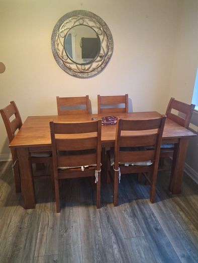 Oak table and chairs