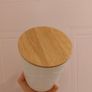 White ceramic storage jar with airtight lid cost 11euro Image 3