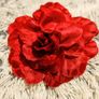 Red Flower Hair Clip Bold, Romantic & Versatile Image 3