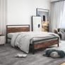 Double Bed Frames with Wood Headboard Image 9