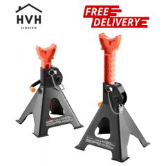 Jack Stands, 3 Ton (6,000 lbs) Capacity Car Jack Stands Double Locking, 10.8-16.3 inch Adjustable Height, for lifting SUV, Pickup Truck, Car and UTV/ATV, Red, 1 Pair