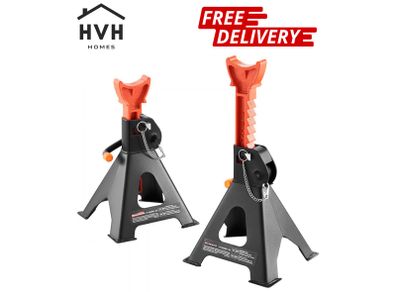 Jack Stands, 3 Ton (6,000 lbs) Capacity Car Jack Stands Double Locking, 10.8-16.3 inch Adjustable Height, for lifting SUV, Pickup Truck, Car and UTV/ATV, Red, 1 Pair