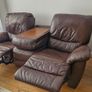 Suite of reclining leather sofas Image 2
