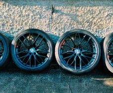 R20 5x120 BMW Style 405M staggered alloy wheels with tyres