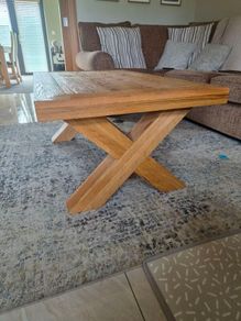 Large Solid Oak Coffee Table