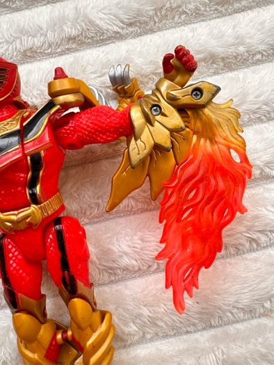 2005 Vintage Power Rangers Mystic Force Red Ranger to Fury Dragon Loose Head approx. 18 cm. Used Please see photos