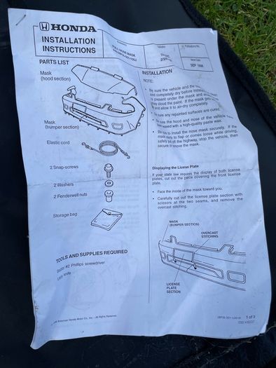 Honda Civic Nose Mask Oem