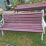 Garden Bench Cast iron fully restored seat outside outdoor garden sitting treated timber decorations, furniture patio  decking, home house cottage ignore flowers pots plants, garden statue chair  swing patio heater bbq hammock sun  farm shop gift Image 4