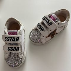 Golden Goose Toddler Glitter Old School Velcro Trainers