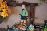 Antique Italian Lenci Felt Schoolboy Doll - Series 300, c.1930