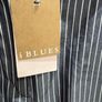 iblues brand which is a part of max mara group brand pinstripe 100% cotton fabric in a French navy and off white colour  BRAND NEW Image 3