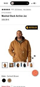 Carhartt mens brown jacket (NEW)