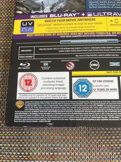 Gravity blu-ray dvd