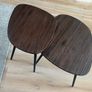 2 coffee tables in dark wood/ black legs. Unused. From Arnotts. Kidney shaped. Image 4