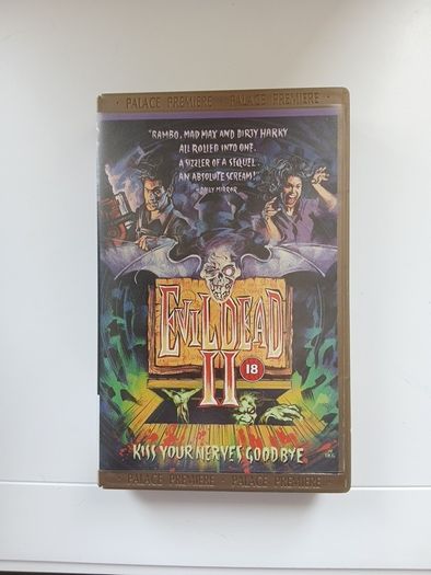Evil Dead 2 Kiss Your Nerves Goodbye Film On Large Box Rental Version (Not Ex Rental)