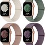 4 Pack Stretchy Nylon Strap Compatible with Apple Watch Straps 38mm 40mm 41mm 42mm(series 11 10), Adjustable Sport Elastic Bands for iWatch Series 11/10/9/8/7/6/5/4/3/2/1/Ultra3/2/1/SE3 Image 10