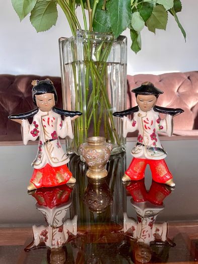 Rare Kitsch Mantle Decor 1950s