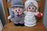 Hand Knitted Bride &amp; Groom