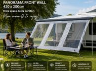 main image for ad Caravan Awning Panorama Front Wall 430 x 200cm Waterproof with 3 Panoramic Windows