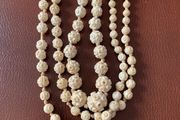 Antique  Graduated Floral Beads Necklace